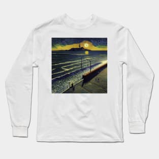 Santa Monica Pier in Van Gogh's style Long Sleeve T-Shirt